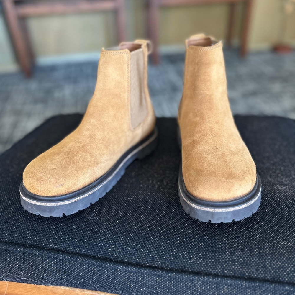 Birkenstock Tan Suede Chelsea Boots Portugal 38 Camel